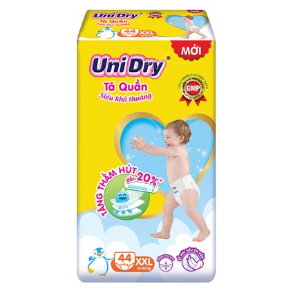 Tã quần unidry xxl44 cho bé 15-25kg - siêu khô thoáng