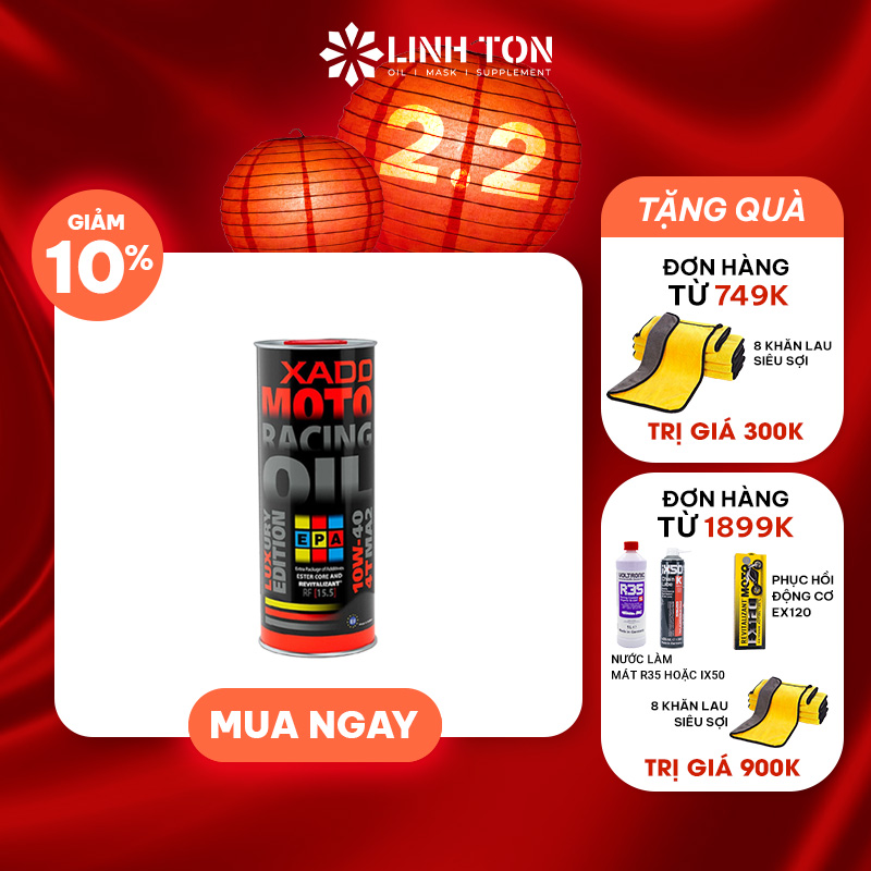 Nhớt siêu cao cấp xado Moto Racing Oil 10w40 (XADO RACING)