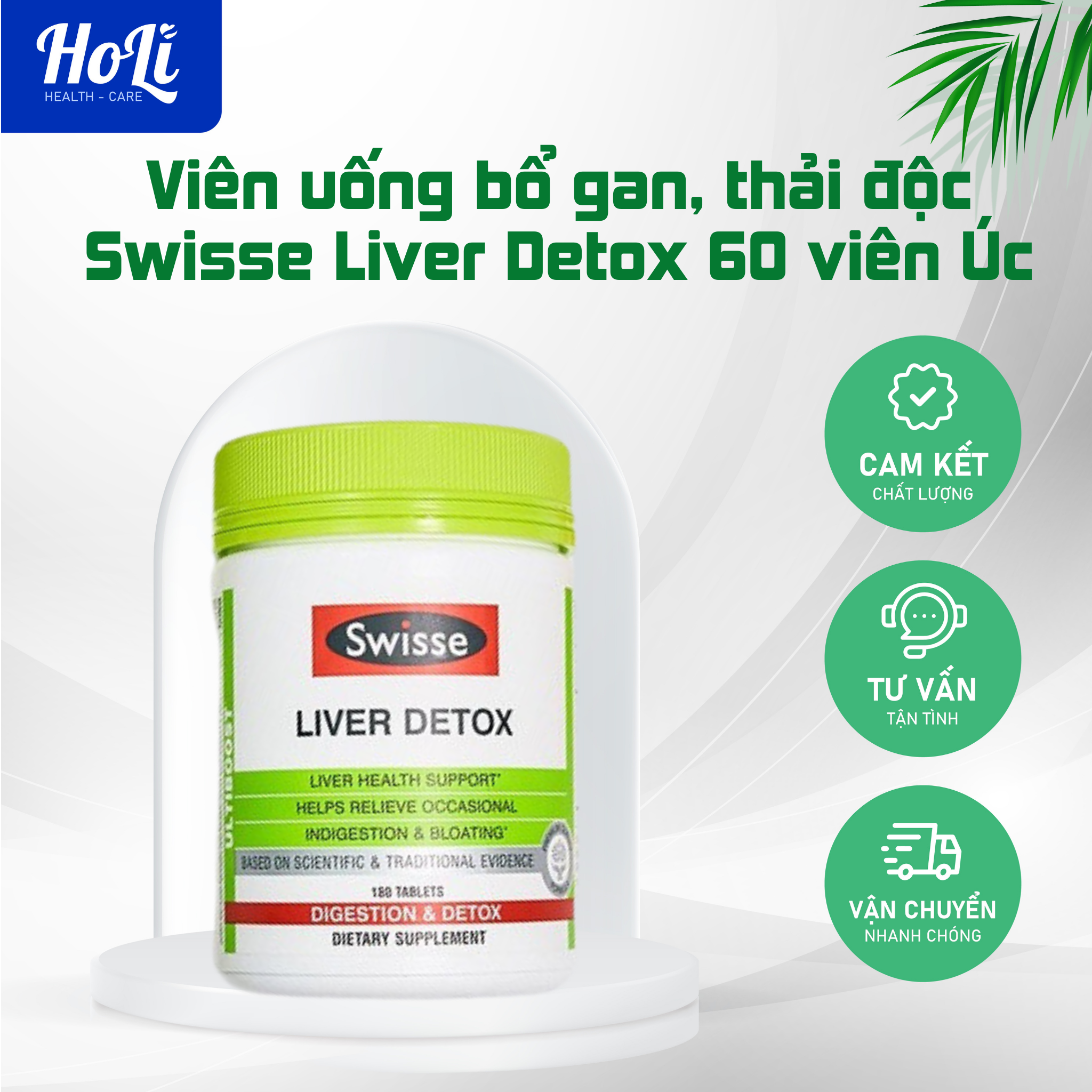 Viên Uống Bổ Gan, Thải Độc Swisse Liver Detox 60 Viên Của Úc