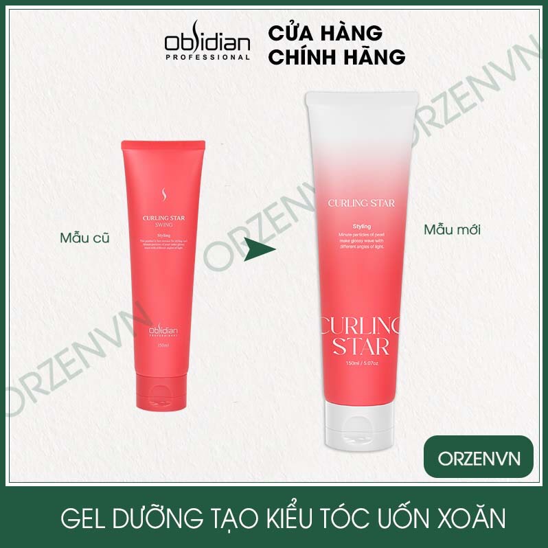 Gel giữ nếp tóc uốn xoăn bồng bềnh Curling Star Swing Obsidian Hàn Quốc 150ml