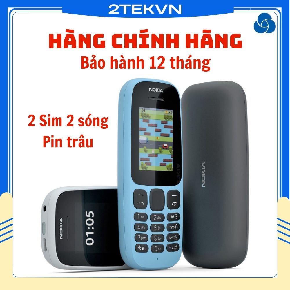 Điện thoại 2 sim giá rẻ Nokia 105 pin khủng