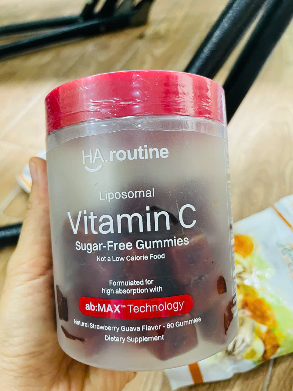 Kẹo dẻo Vitamin C dạng liposome,hỗ trợ miễn dịch & collagen Ha.rou.tine-500mg,60 viên không đường