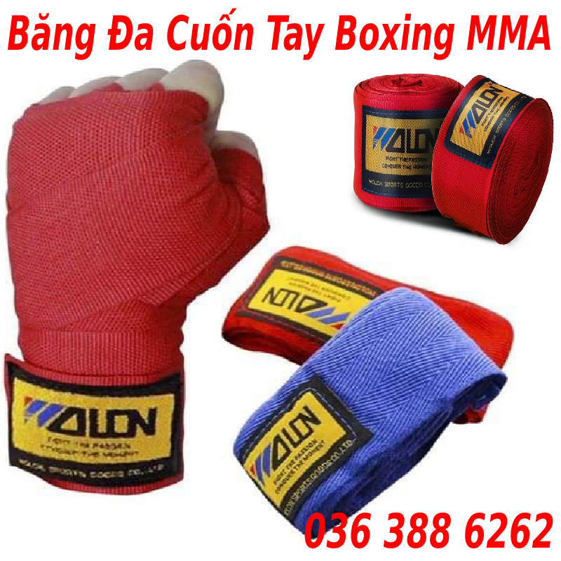 Cặp băng đa cuốn tay boxing Walon chính hãng dùng cho boxing mma võ cổ truyền chất liệu cotton thấm hút mồ hôi cực tốt giảm chấn và tránh các chấn thương khi tập luyện võ thuật