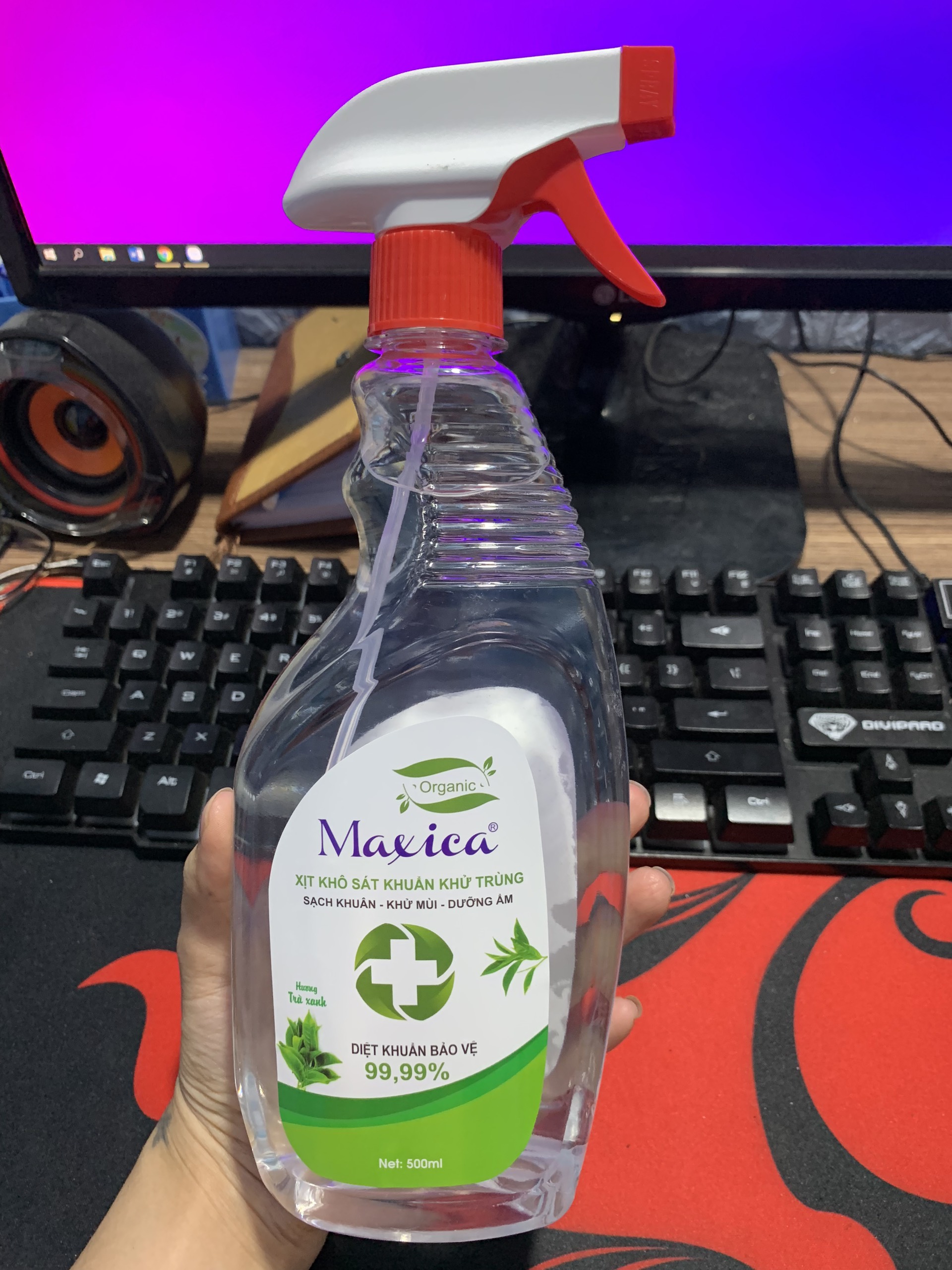 Nước rửa tay khô xát khuẩn maxica 500ml