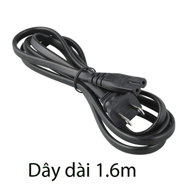 Dây nguồn số 8 loại tốt, dây mềm đẹp, dài 1.6m đầu cắm chắc chắn