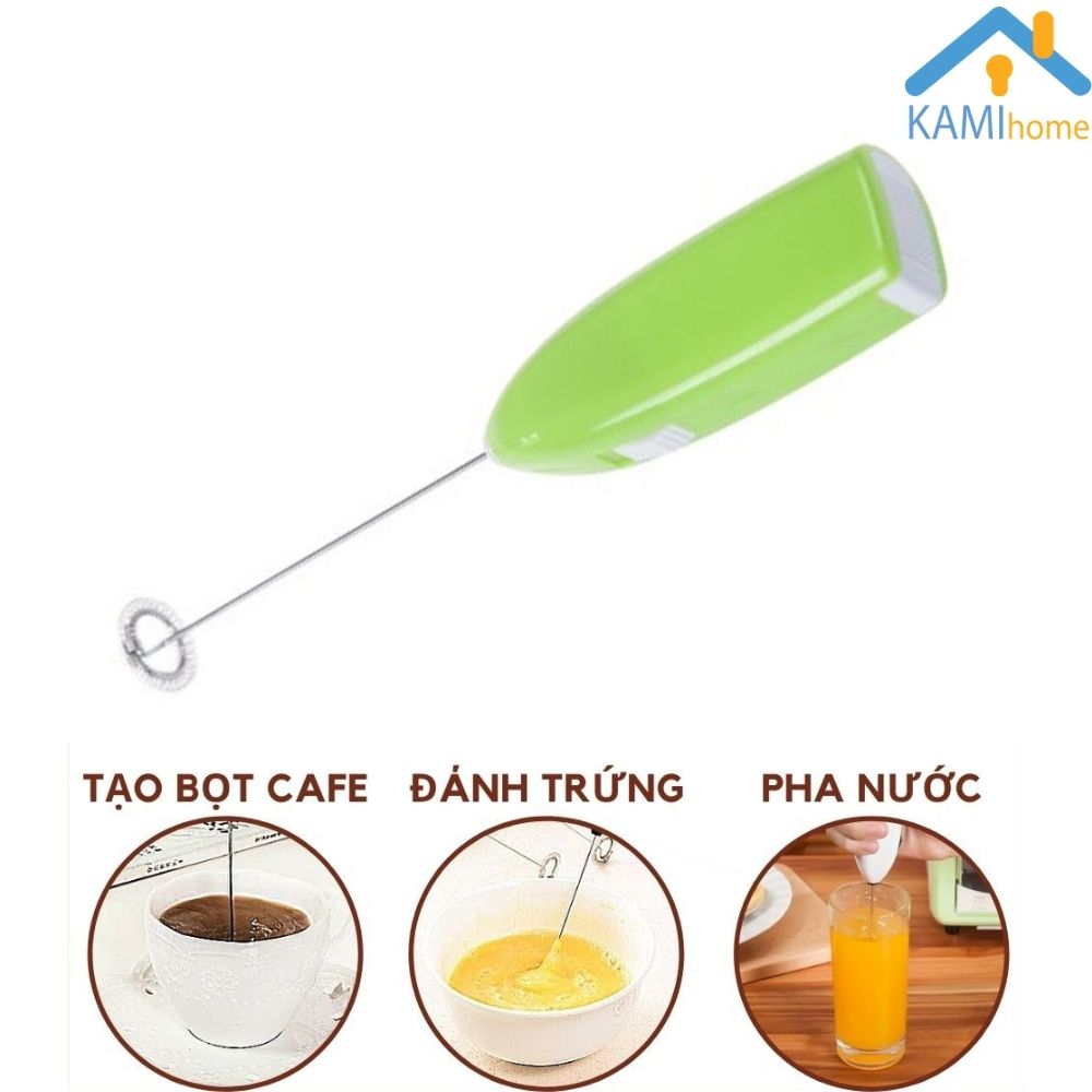 Dụng cụ đánh trứng và tạo bọt cà phê máy tạo bọt sữa cầm tay mini sử dụng pin rời tiện lợi