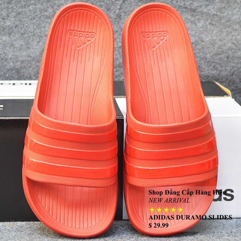 [HCM]Dép Thể Thao Adidas Nam Nữ Duramo màu đỏ sọc bóng