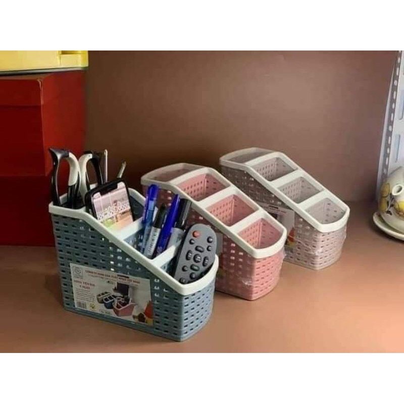 (XẢ KHO) Khay nhựa 4 ngăn để đồ dùng học tập, mỹ phẩm mini - khay trang trí decor bàn xinh cho học sinh, Kệ nhựa , Khay nhựa, giỏ nhựa siêu bền .