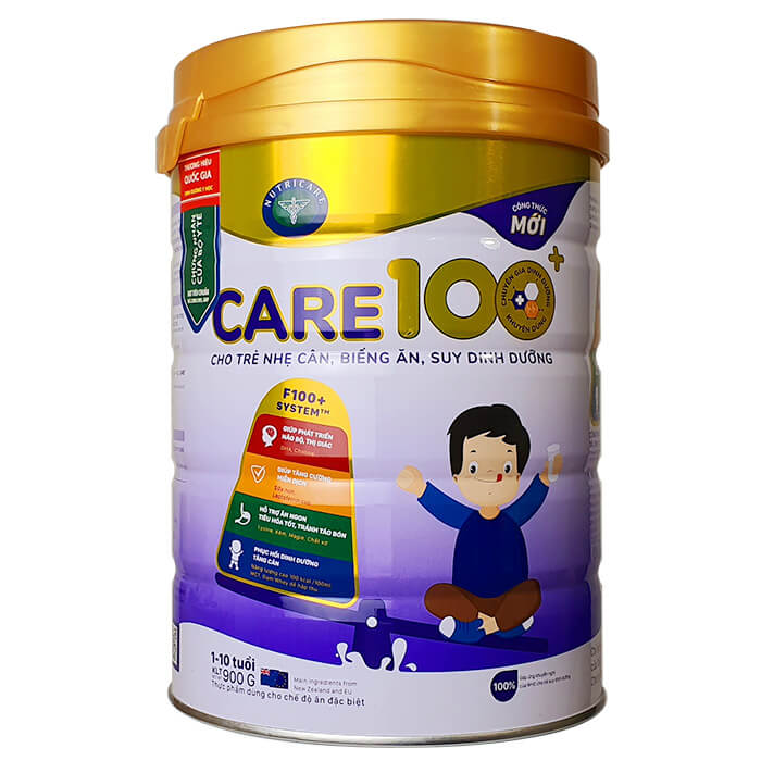 Sữa bột Care 100+ 900g Cho trẻ từ 1-10 Tuổi