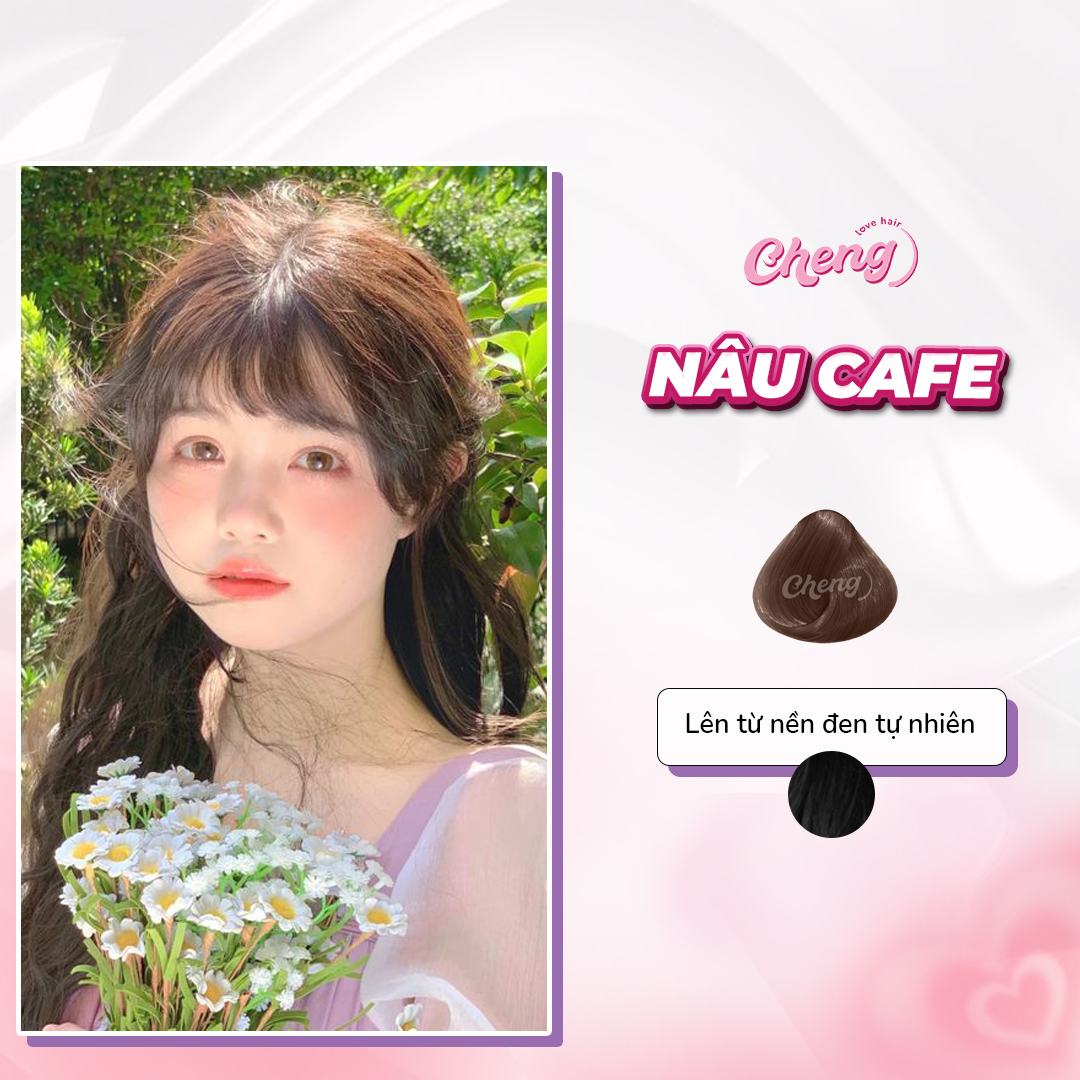 Thuốc Nhuộm Tóc Màu NÂU CÀ PHÊ - NÂU CAFE Không Tẩy | Chenglovehair Chenglovehairs