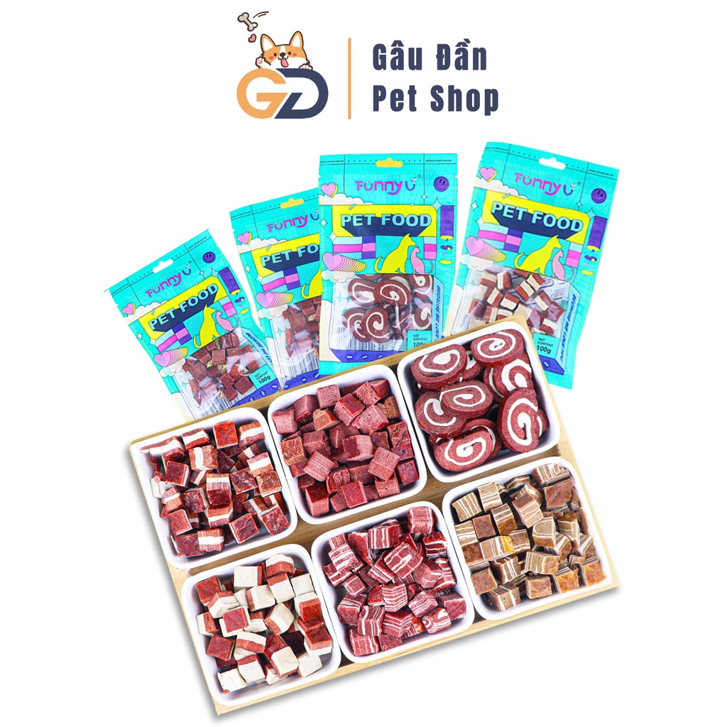 Bánh thưởng cho chó ,thức ăn cho chó nhiều hương vị