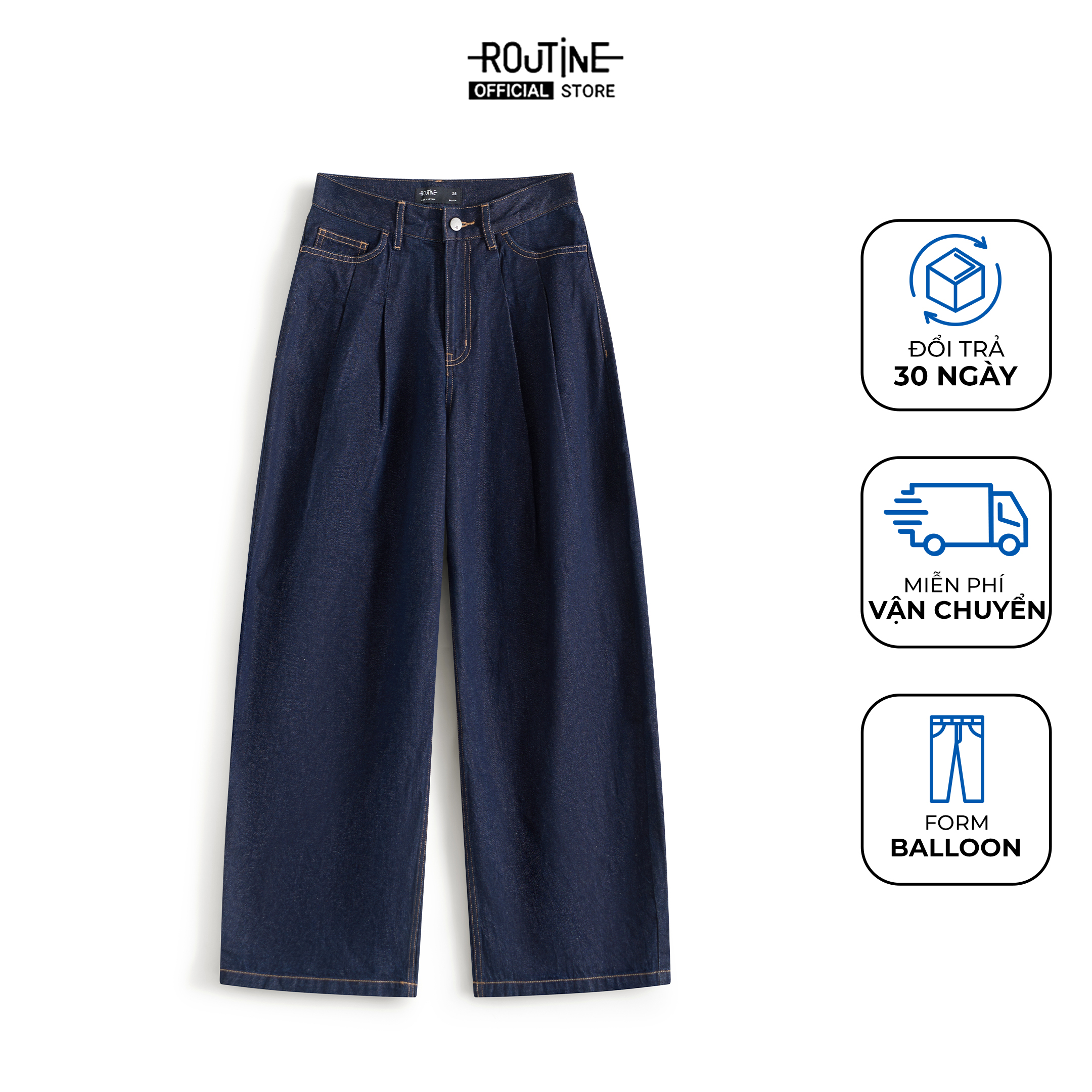 Quần Denim Nữ Form Balloon - Routine 10S25DPAW029