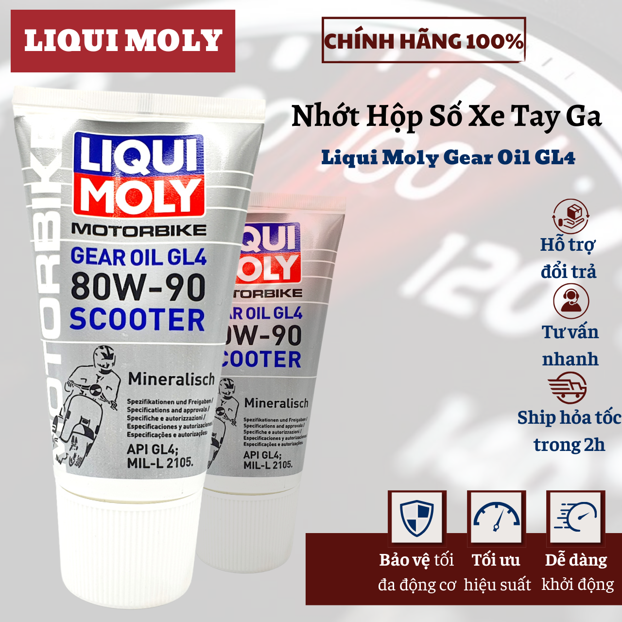 Nhớt hộp số, nhớt láp liqui moly 80w90 150ml