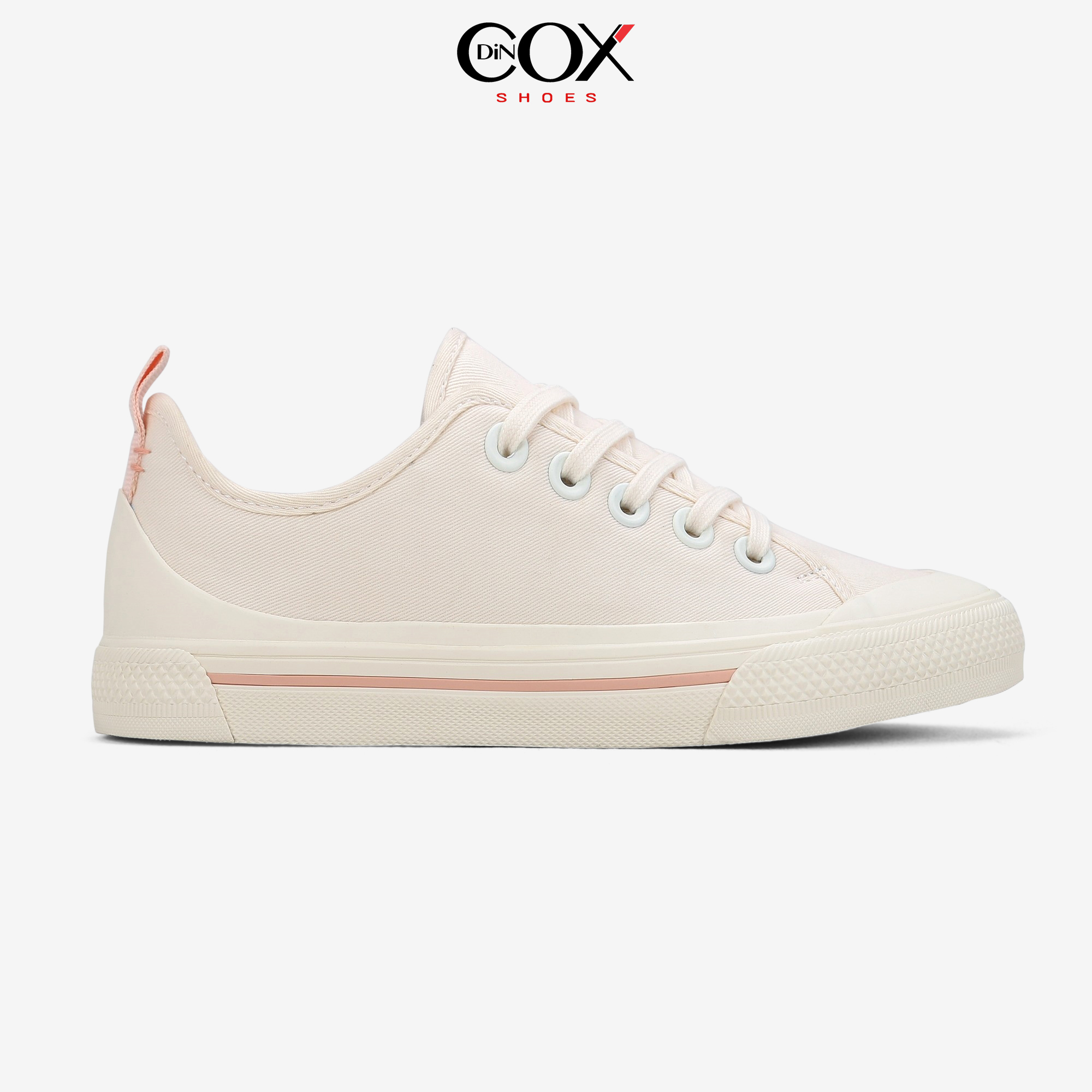 Giày Sneaker Nữ Vải Canvas Dincox C20 Off/White Sang Trọng Tinh Tế