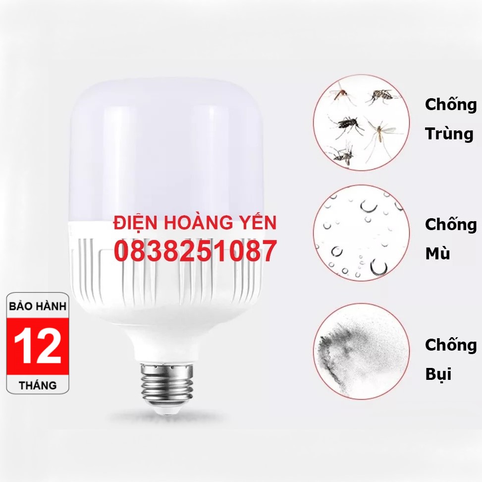 Bóng đèn led trụ 50w 40w, bóng đèn chiếu sáng công suất cao