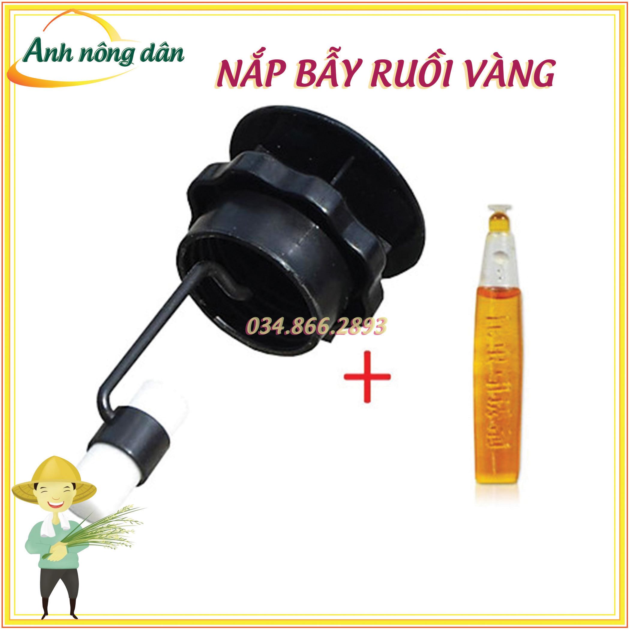 Nắp Bẫy ruồi vàng thế hệ mới + chất dẫn dụ mới
