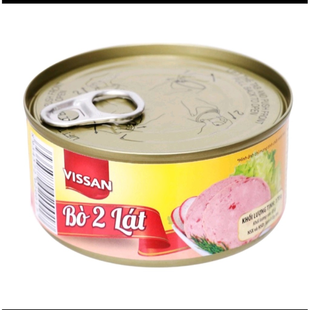 Bò 2 lát vissan hộp 170g