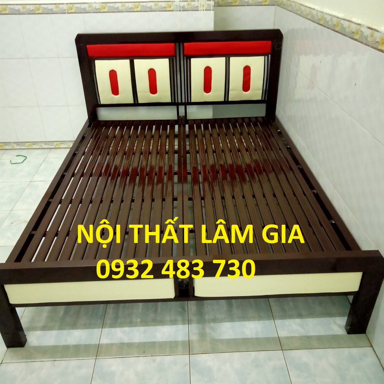 Cửa hàng bán giường sắt hộp siêu đẹp giá rẻ 1m8x2m
