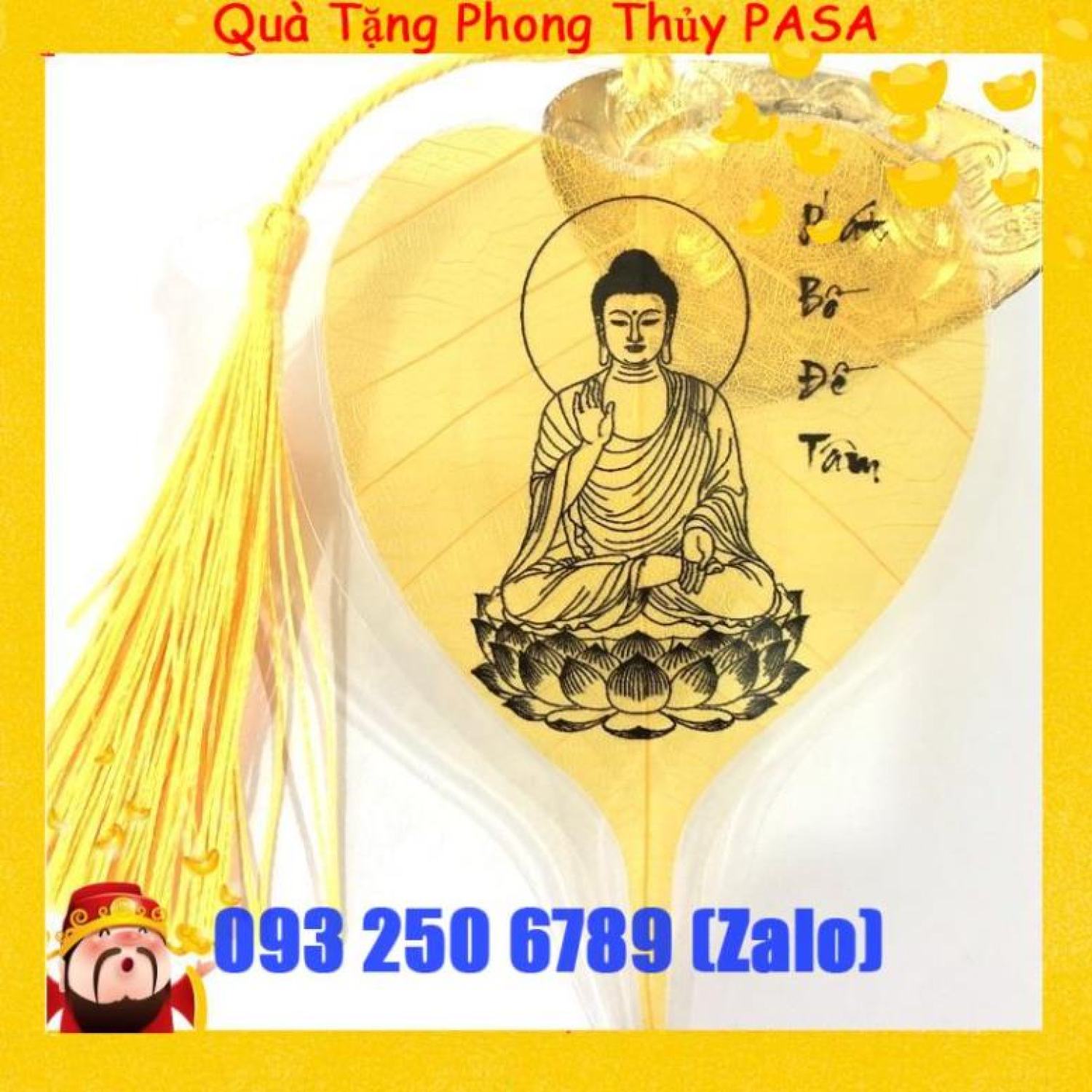 Lá bồ đề tâm phật, được chế tác từ lá bồ đề thật, mang lại may mắn bình an