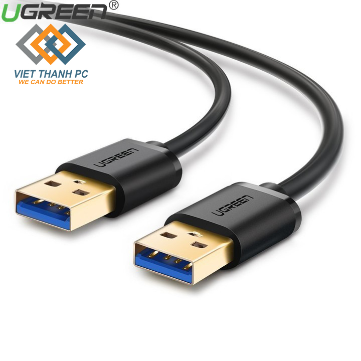 Dây usb 3.0 đực sang đực dài 0.5m - 2m ugreen 10369/10370/10371 màu đen - hàng chính hãng