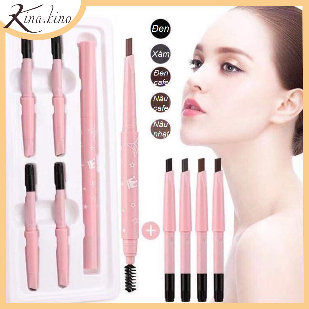 Chì kẻ chân mày - chì kẻ mày 5 màu - Chì kẻ lông mày 2 đầu - phụ kiện làm đẹp cho các bạn nữ - Kina.Kino