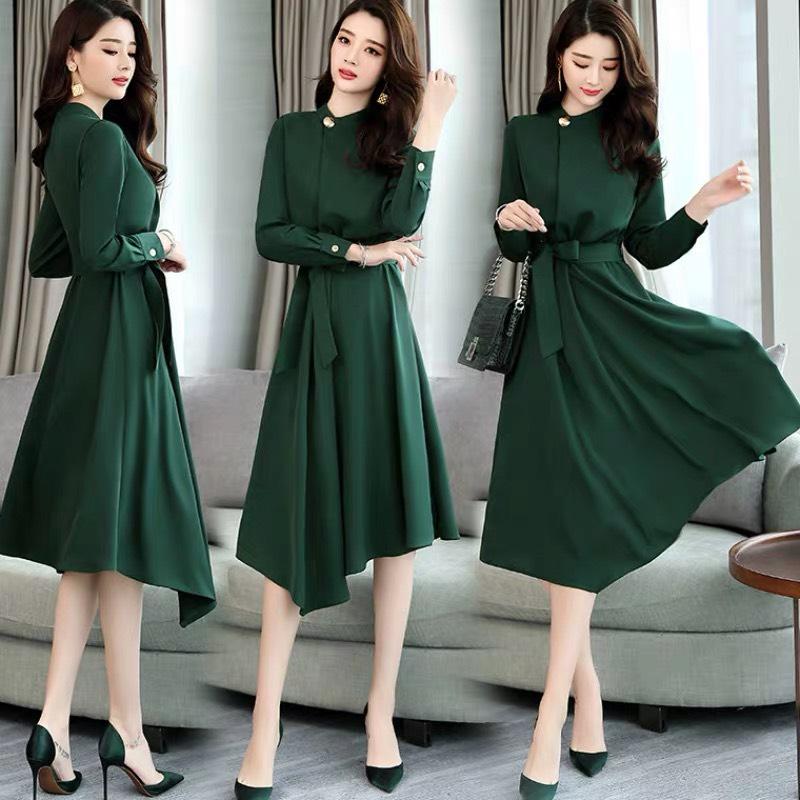 Đầm voan thiết kế sang chảnh phối nút đẹp tinh tế