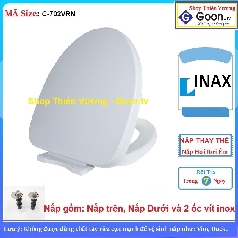 Nắp bàn cầu inax c-702vrn, inax c-702vrn
