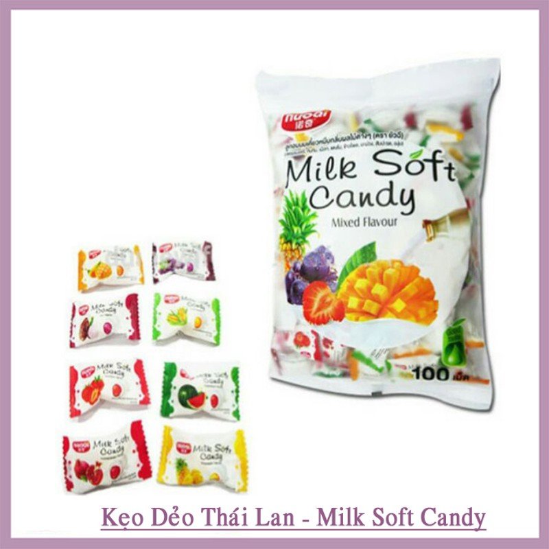 Kẹo dẻo trái cây thái lan 24 vị gói 320g