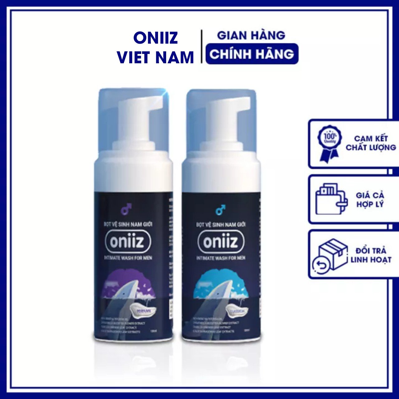 Bọt vệ sinh nam giới Oniiz - Dung dịch vệ sinh nam tạo bọt 100ml