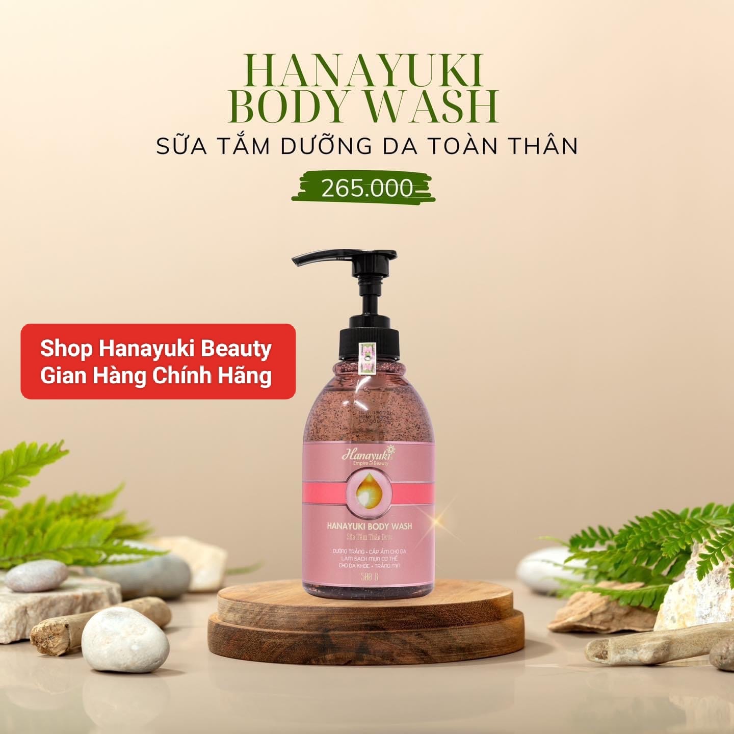 [TẶNG QUÀ + GIẢM VOUCHER 8%] [Chính hãng Hanayuki-Date 2026] Sữa tắm Hanayuki dưỡng da dịu nhẹ-HANAYUKI BODY WASH 500gr