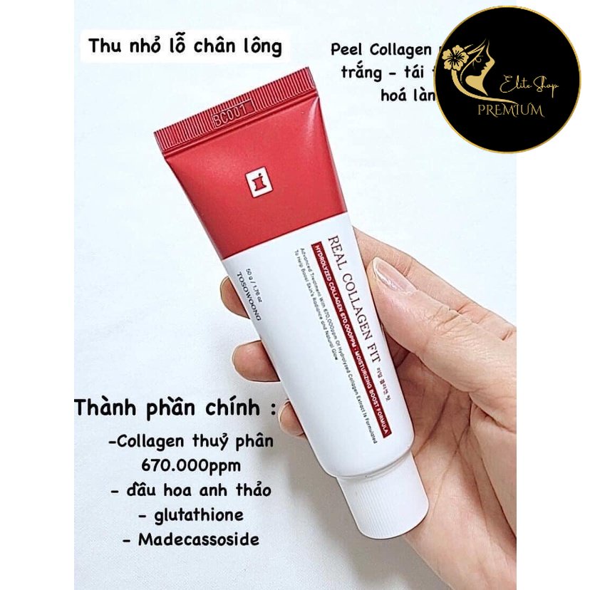 Peel Real Collagen Fit nano làm trắng, căng bóng, trẻ hoá làn da 50ml