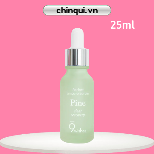 Tinh Chất 9Wishes Thanh Lọc, Cấp Ẩm & Phục Hồi Da Amazing Pine Ampule Serum 25ml
