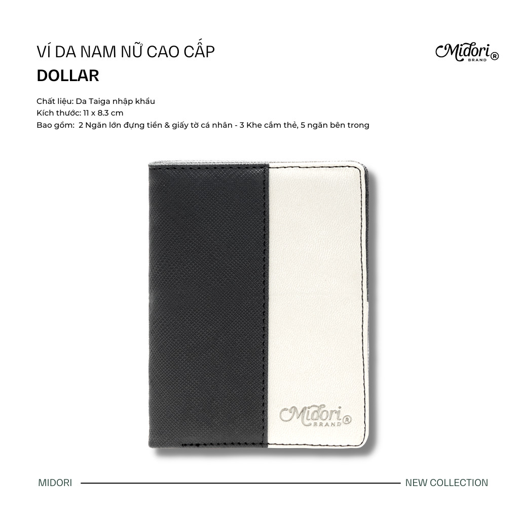 Ví da nam nữ cao cấp local brand midori for man