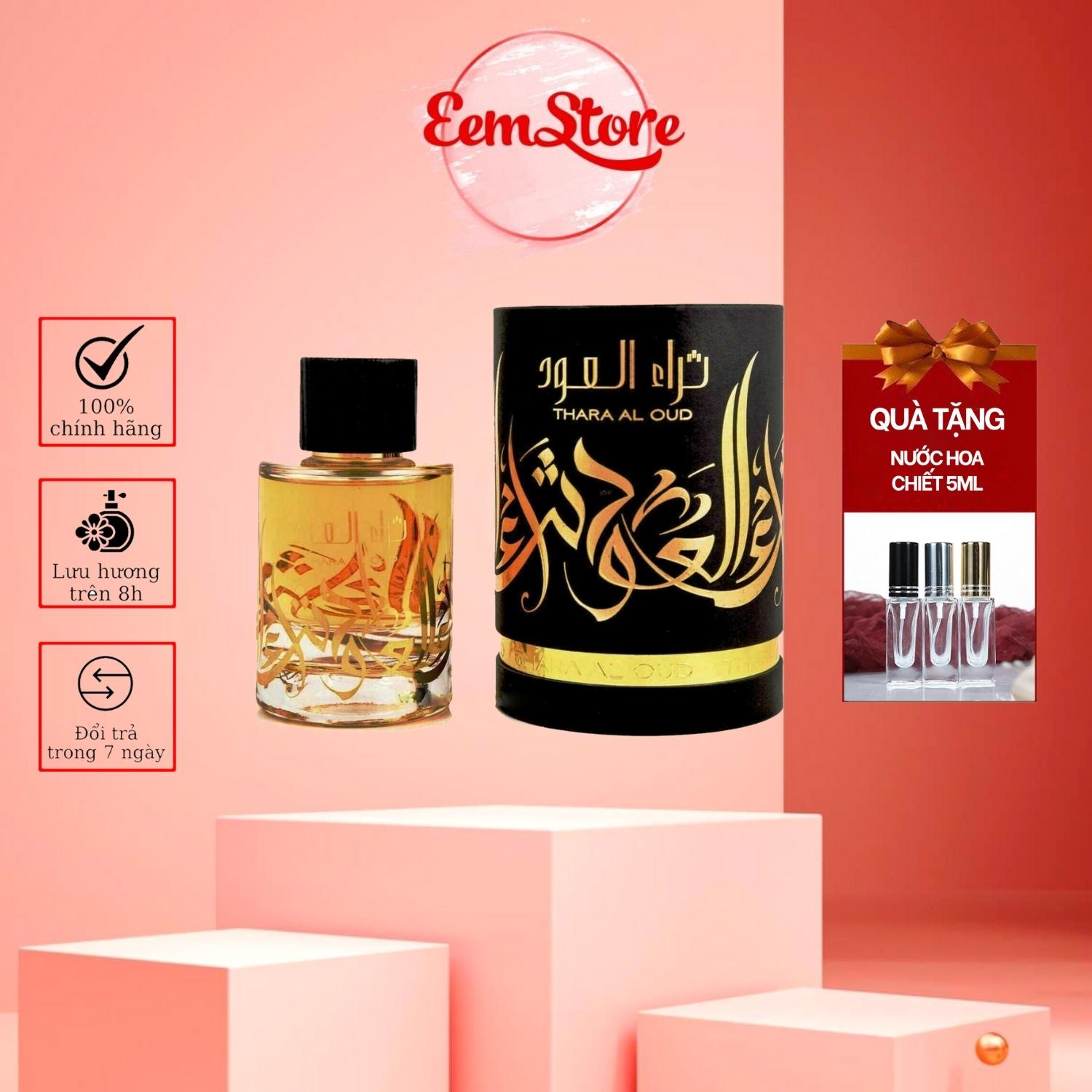 Nước Hoa Nam Dubai Thara Al Oud dành cho nam hương thơm sang trọng sành điệu 100ml