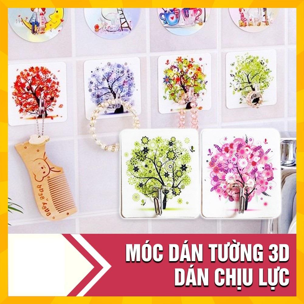 Combo 10 móc dán tường chịu lực siêu chắc họa tiết 3D nhiều hình mới