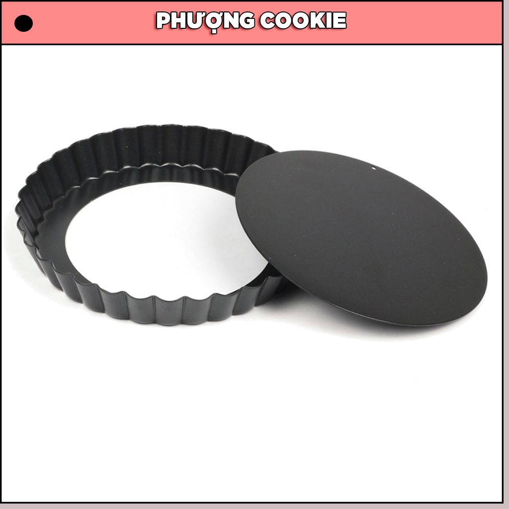 Khuôn tart, pie nhôm đế rời chống dính 15cm, 19cm