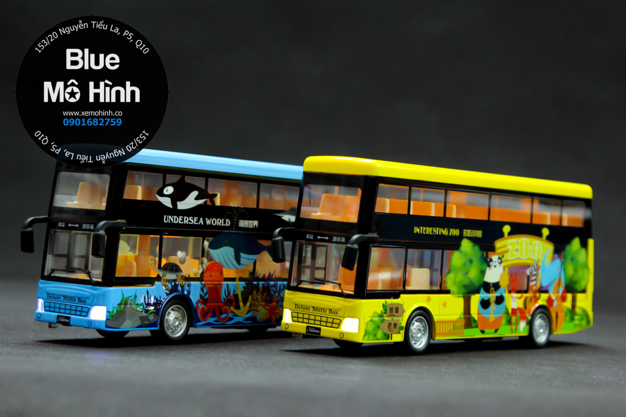 Blue mô hình | Mô hình xe bus xe khách hoạ tiết