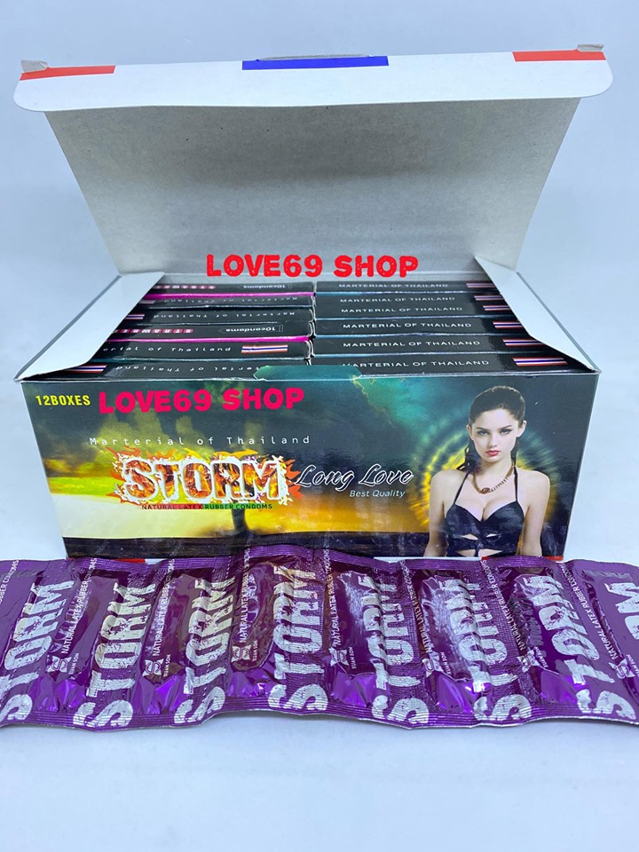 Hộp Lớn (120chiec) Bao cao su Storm Gân Gai -Kéo Dài Thái Lan