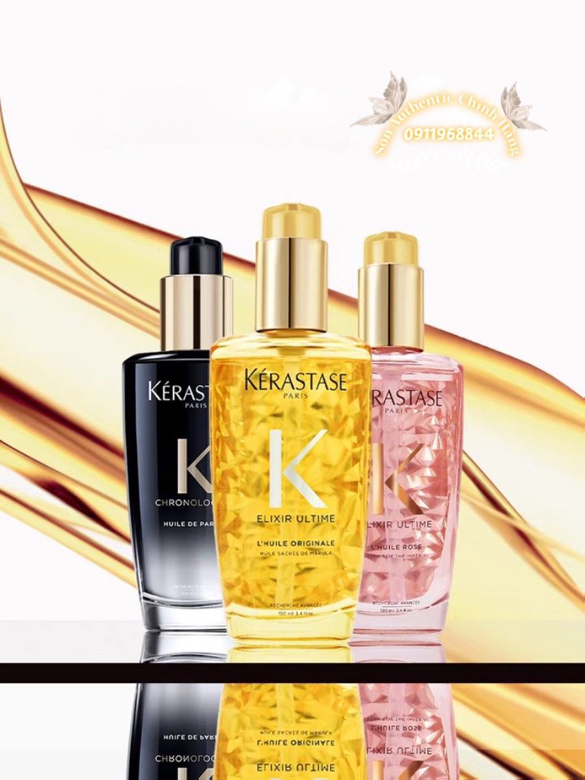 Dầu dưỡng tóc phục hồi kerastase 100ml nn02 giúp tóc có độ bóng sáng vượt trội và hương thơm tinh tế không bị tích dầu hoặc gây nhờn - nian.nian