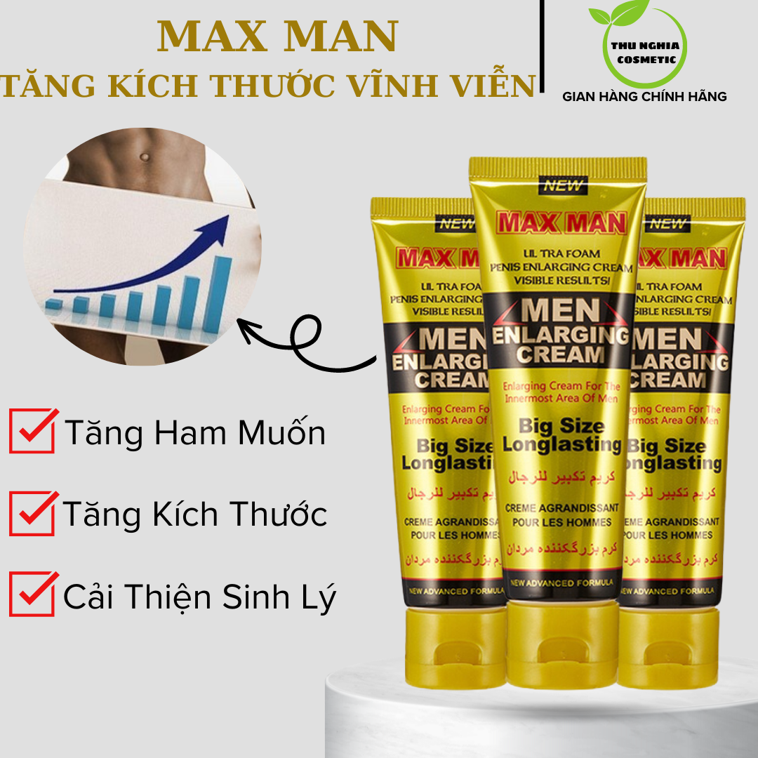 Chính hãng kem tăng kích thước cậu nhỏ khổng lồ 18-20cm vĩnh viễn maxman tăng kích thước chống xuất sớm tăng sức mạnh cho nam giới nam tăng kích thước to hơn dài hơn bền bỉ hơn