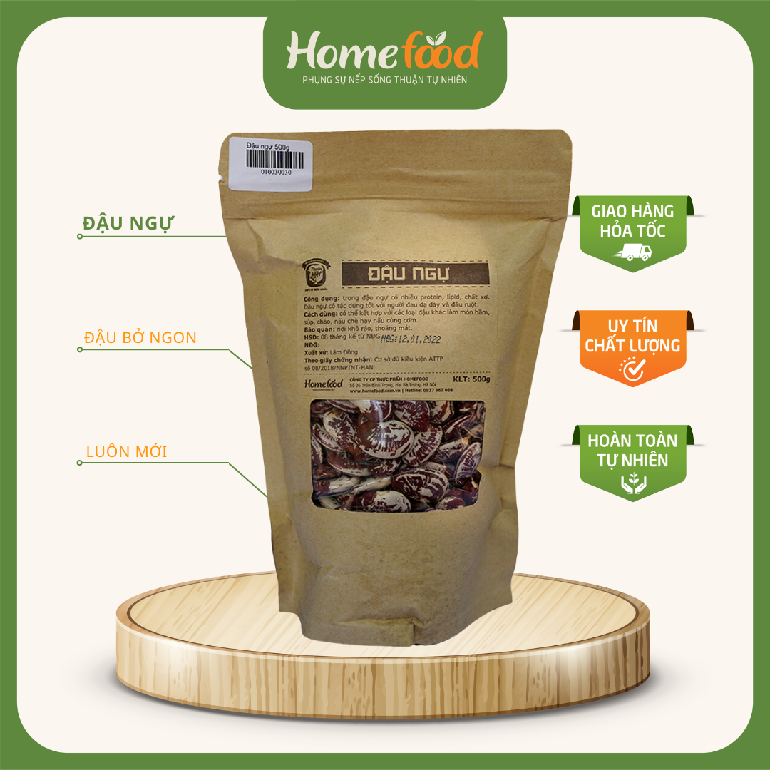 Đậu ngự homefoof túi 500g/ đậu ngự sạch