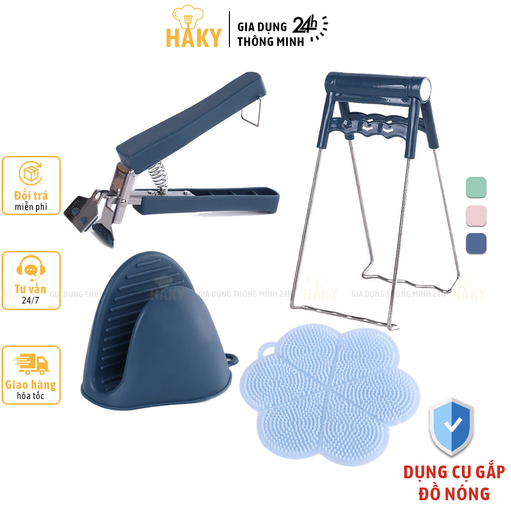 Mua ngay bộ gắp đồ nóng giá tốt, bộ dụng cụ gắp đồ nóng thông minh tiện lợi cho nhà bếp chất liệu inox không gỉ set, dụng cụ kẹp bát đĩa, gắp đồ nóng.