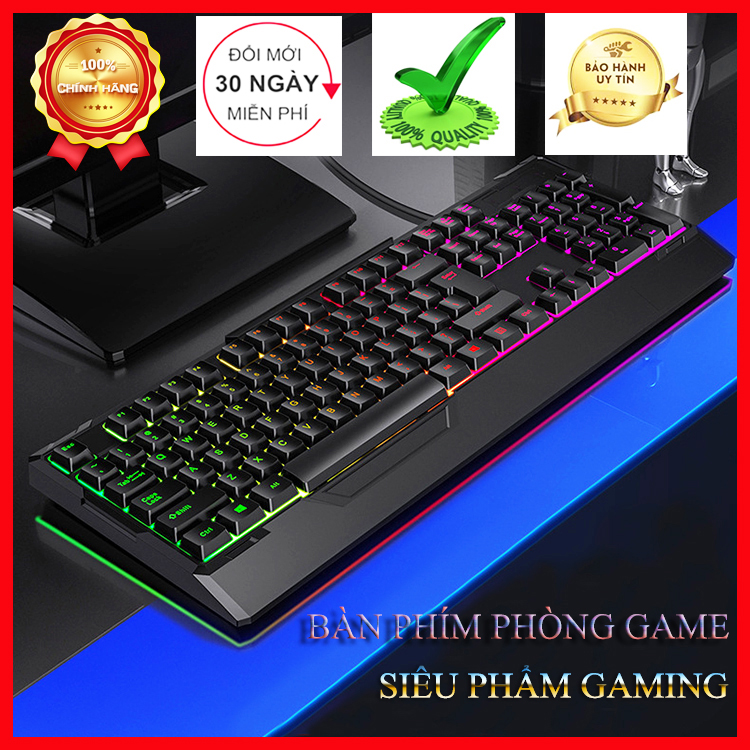 Bàn phím máy tính SR505 LED đẹp, siêu bền, siêu nhạy, chuyên dụng cho đánh máy, chơi game onl như fifa, liên minh...