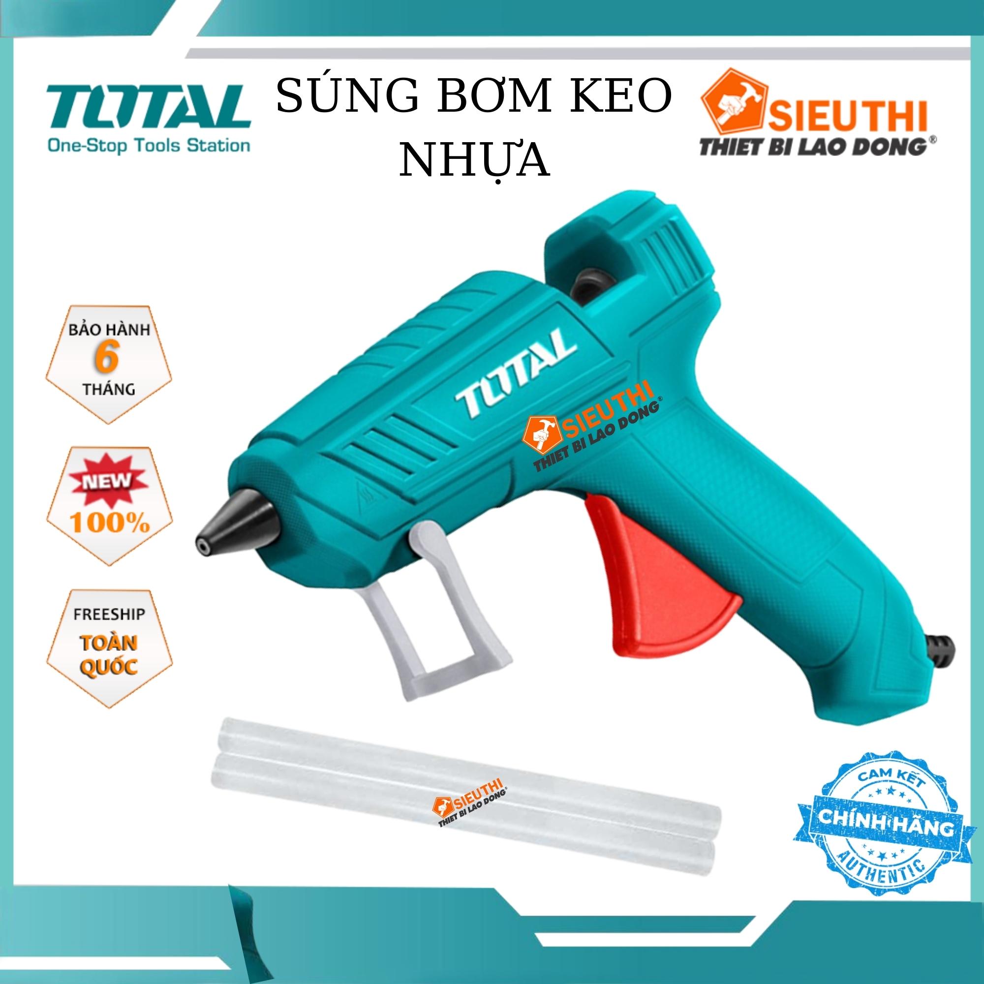 Súng bắn keo nến TOTAL TT101116 điện thế 220-240V, công suất 100W thao tác gắn kết, dán keo nhanh