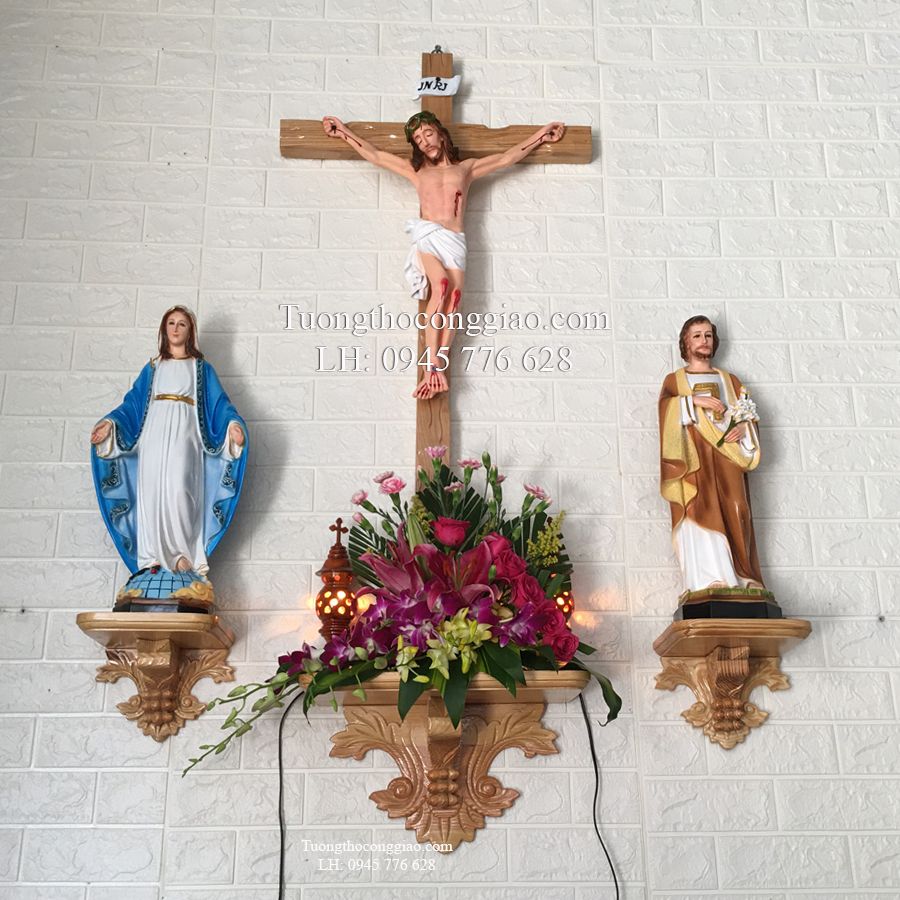 Bàn thờ Chúa bộ kệ rời hình chùm nho (Chưa gồm tượng)