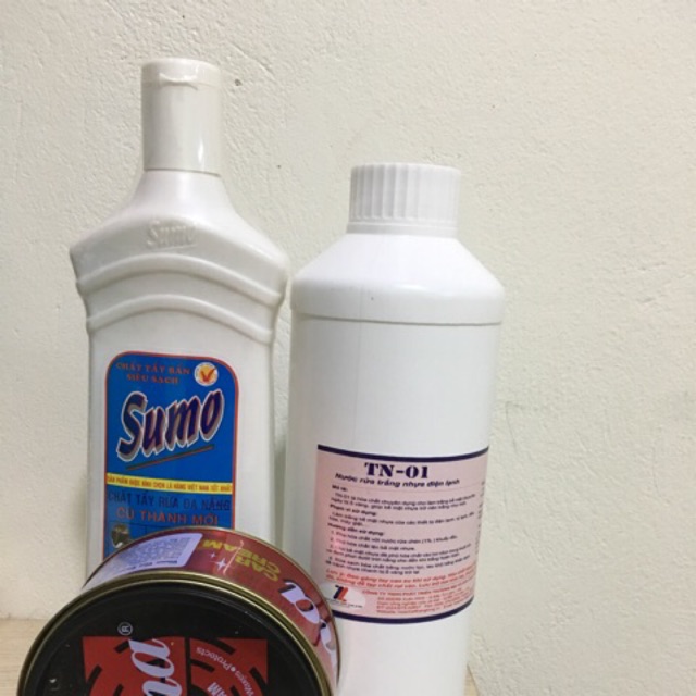 Tẩy trăng nhựa kéo dài ố vàng trở lại (Bộ 3 sp TN-01 1 lit,SUMO,CANA)