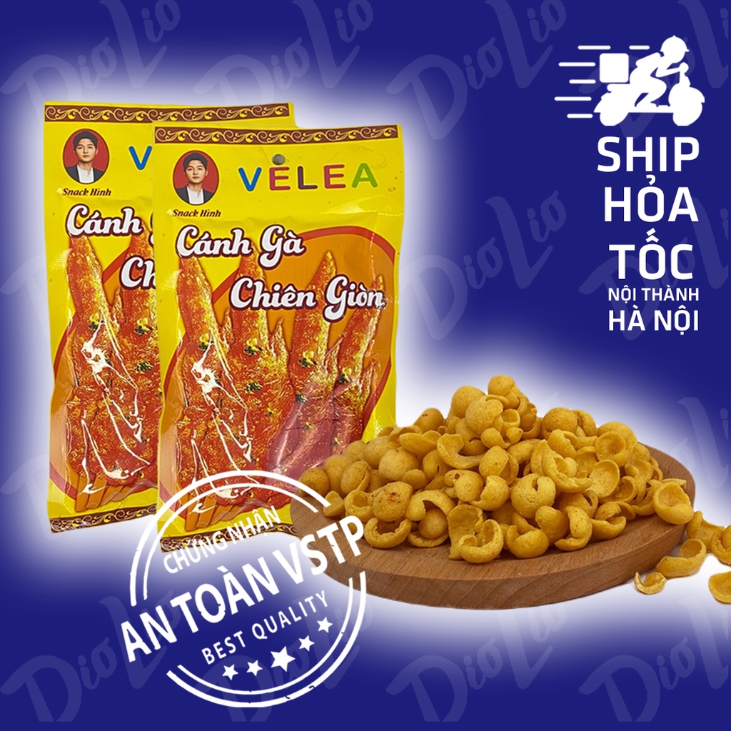 Bim bim cánh gà chiên giòn, snack cánh gà chiên giòn hàng Việt Nam dai, cay đậm vị