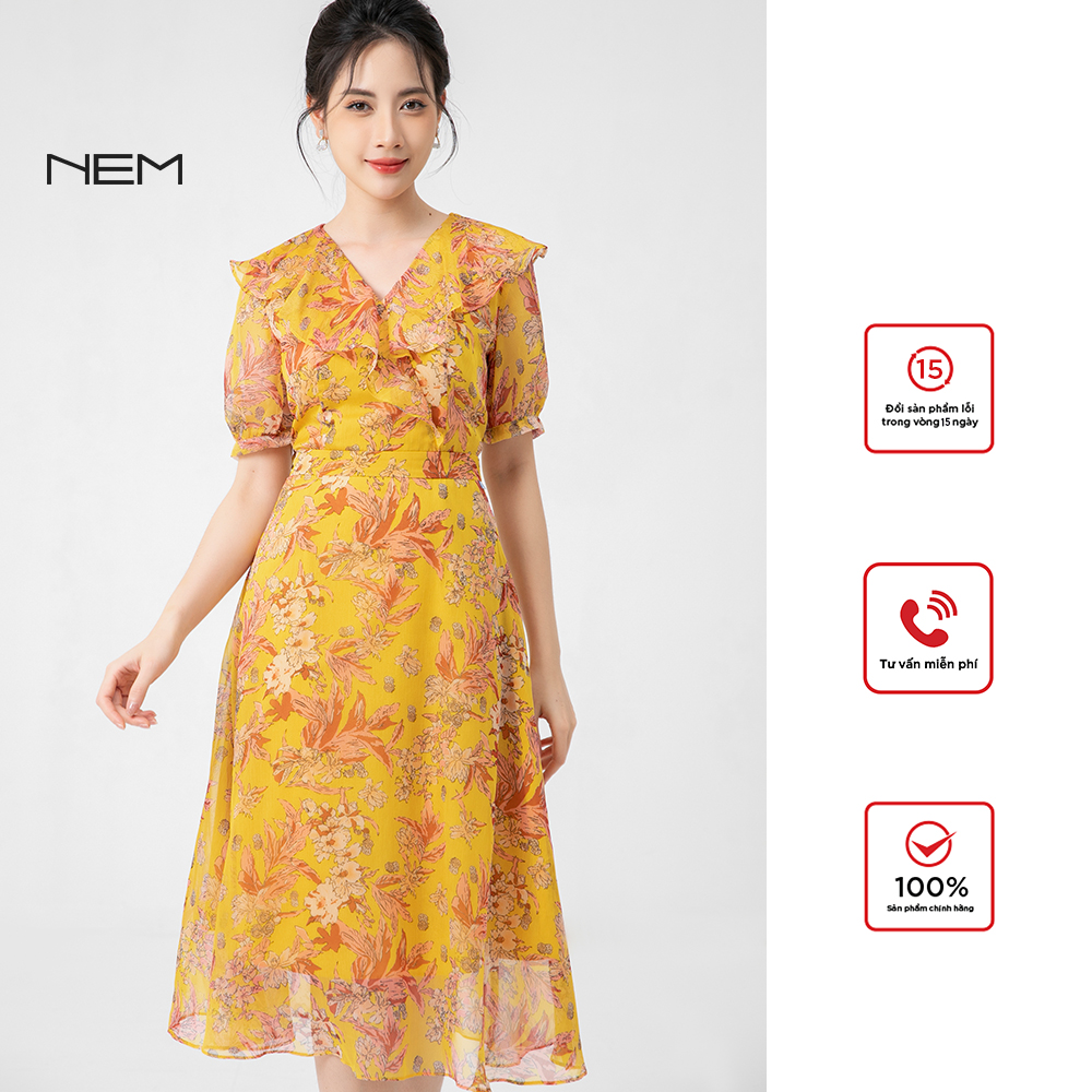 Đầm công sở nem fashion tay ngắn d43062
