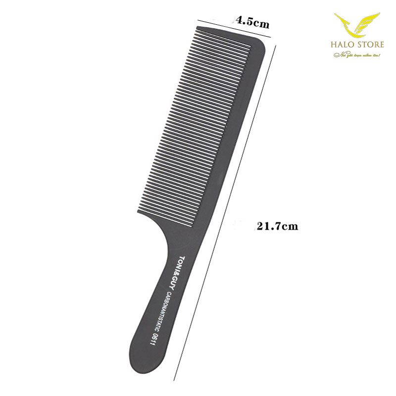 Lược cắt tóc nam bản to carbon toni&guy 0611 lược mỏng - màu đen