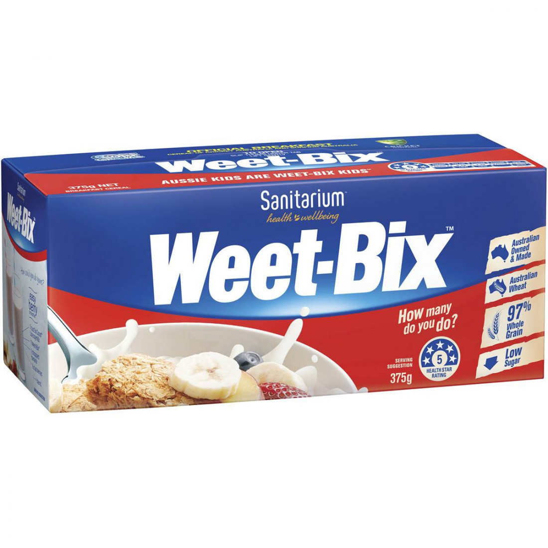 Bánh Ngũ Cốc Nguyên Hạt Giàu Dinh Dưỡng, Ít Ngọt Sanitarium Weet-Bix, Hộp 375g